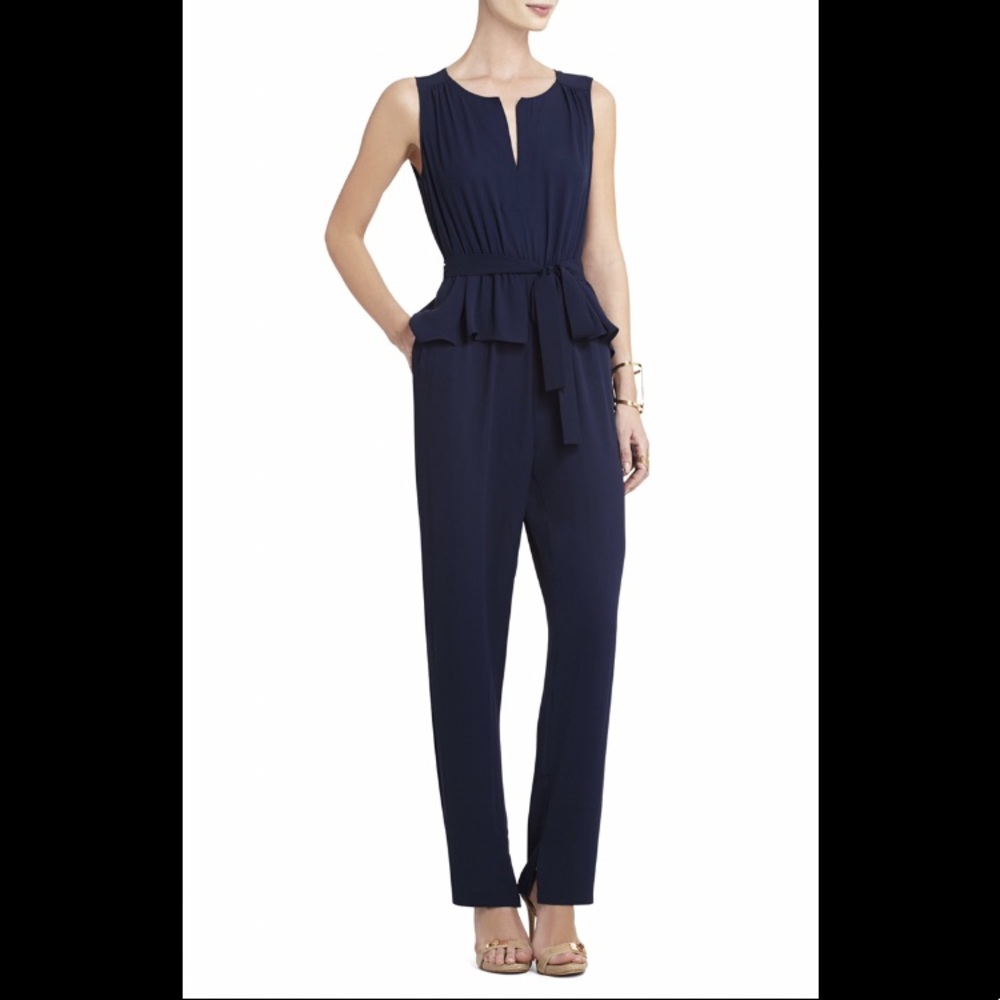 BCBGMAXAZRIA Giovanna Peplum Jumpsuit