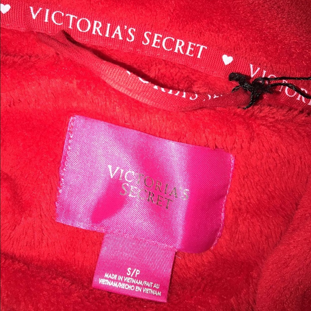 Red plush Victoria’s Secret robe