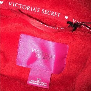 Red plush Victoria’s Secret robe