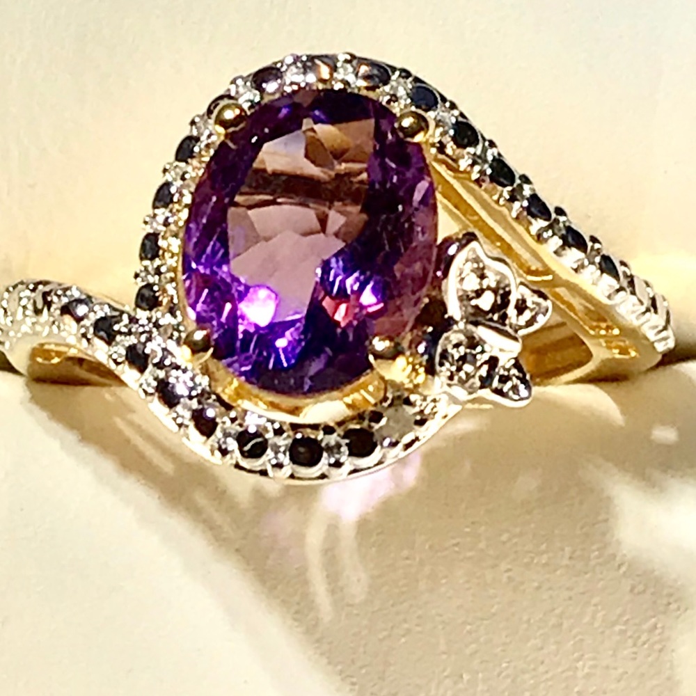 Gift-Ready🎁Bolivian Amethyst & Diamonds