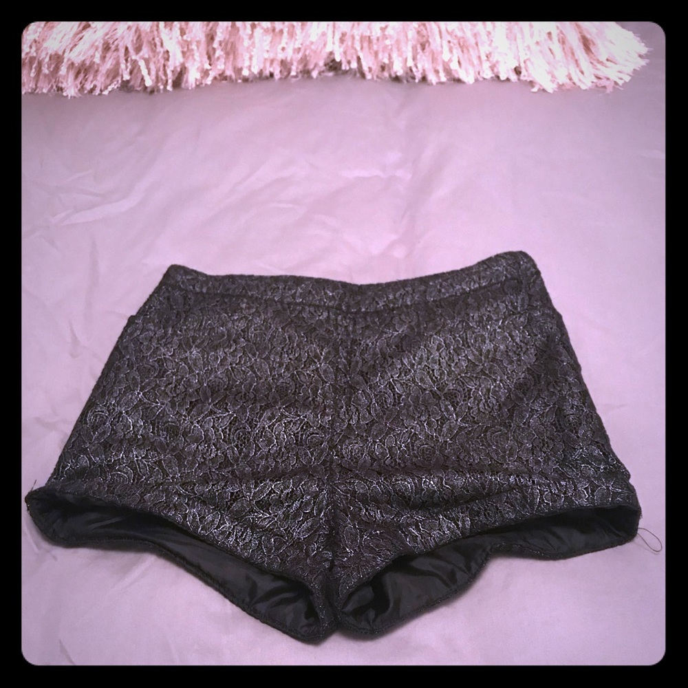 Lace black shorts