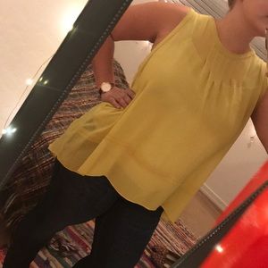 Nicole Miller Chartreuse Detailed Tank