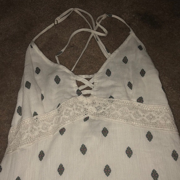 White patterned sun dress - Picture 2 of 3