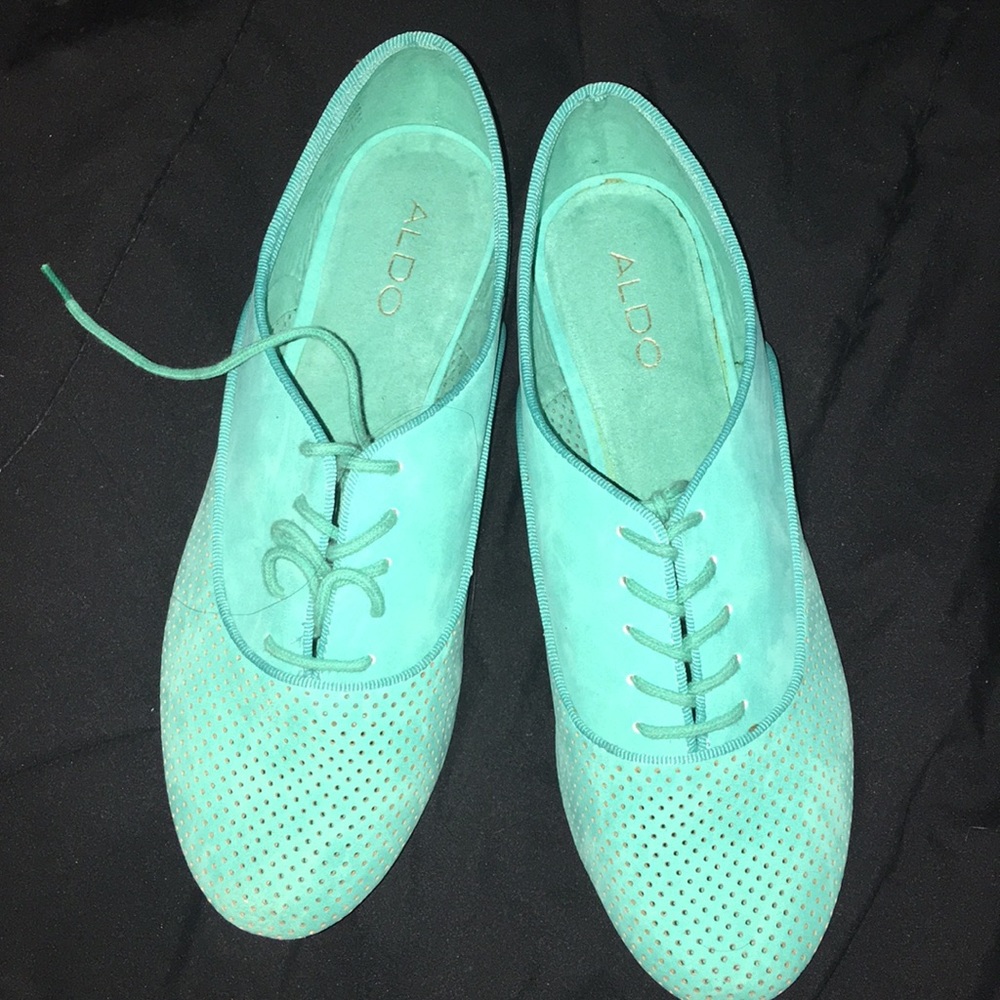 Turquoise blue ALDO oxfords