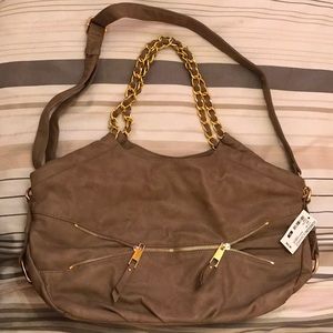 Foreign exchange faux leather hobo bag