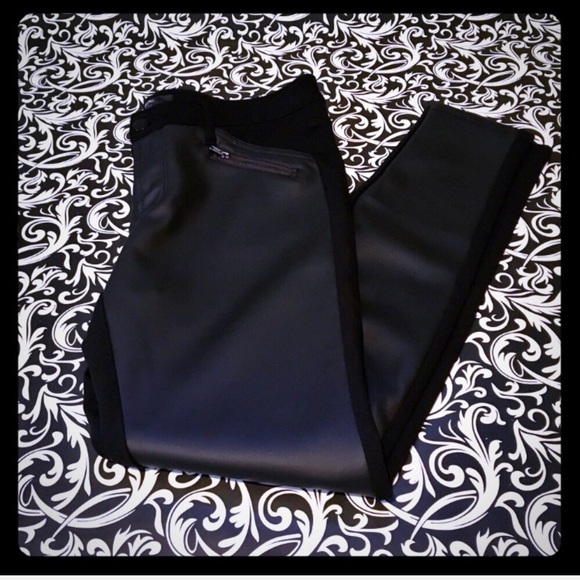 Mossimo Supply Co. Pants - Skinny black faux leather and ponte pants