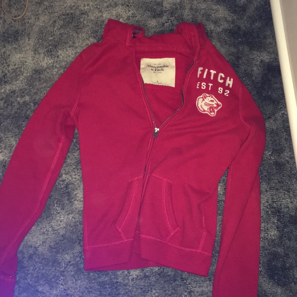 Red zip up