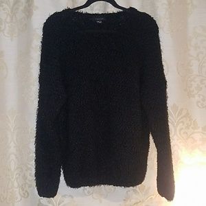 Atmosphere Fuzzy Black Sweater