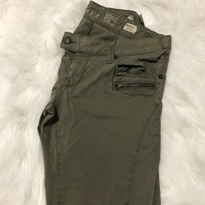 Olive green skinny jeans