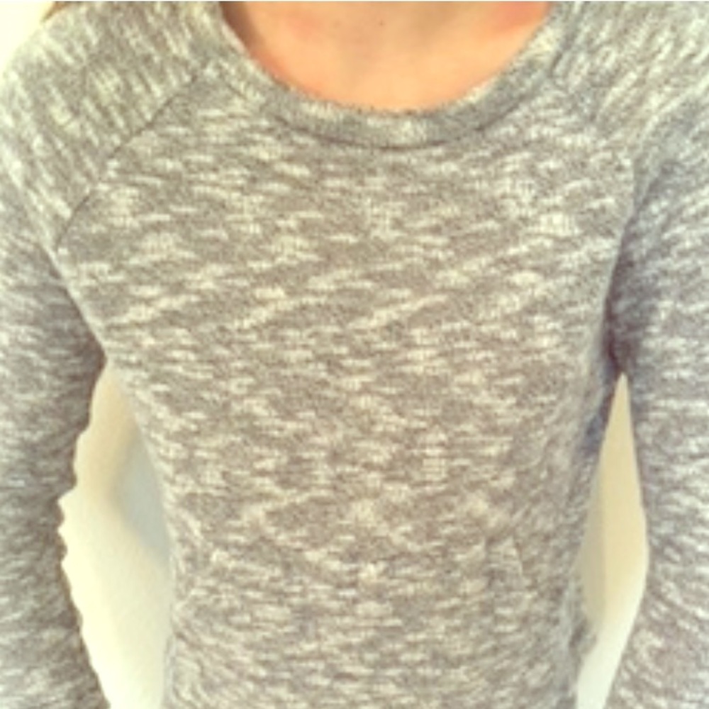 Cozy Blue and White Speckled Sweater