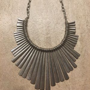 Lucky Brand brushed nickel necklace