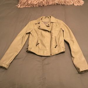 Cream moto jacket