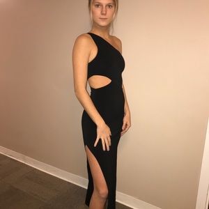 Alice and Olivia black maxi dress/gown