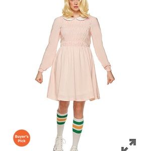 Stranger Things Eleven Costume (wig, dress, socks)