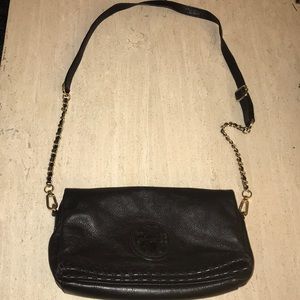Tory Burch black and gold cross body
