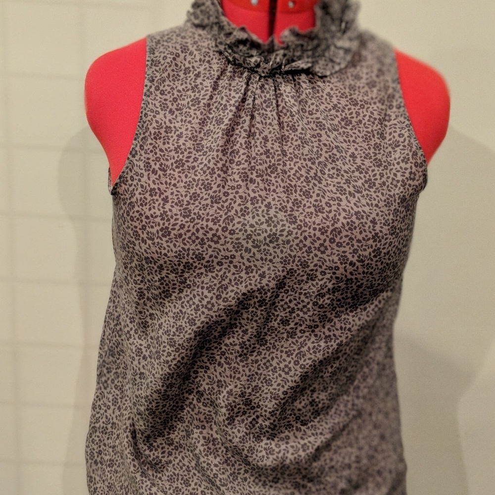 Gray GAP Floral Blouse