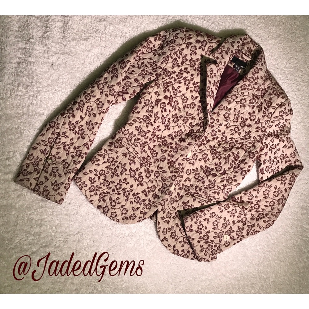 H&M Embroidered Floral Blazer