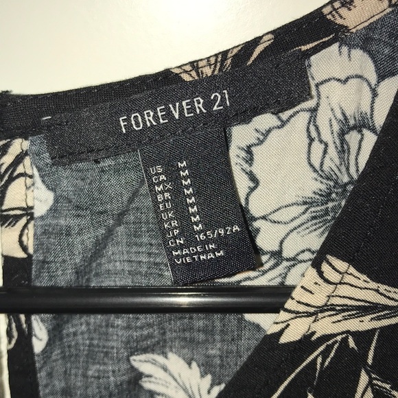 Black Floral Print Sleeveless Dress - Picture 5 of 5