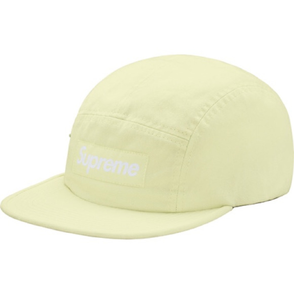 Supreme Side Zip Camp Cap Pale Lime