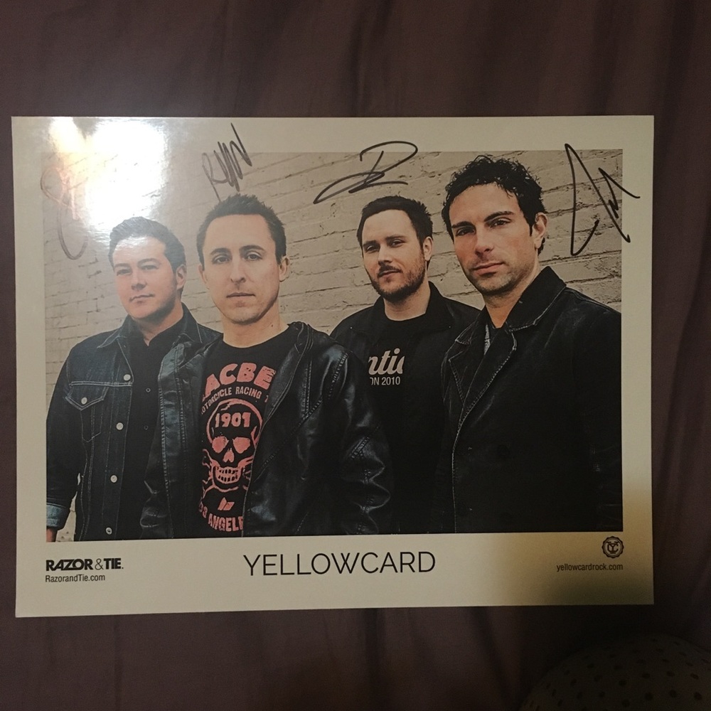 signed yellowcard poster