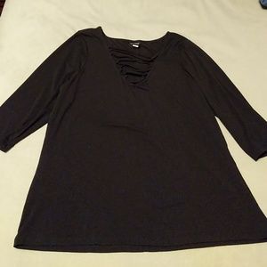 Low cut criss cross v neck from torrid