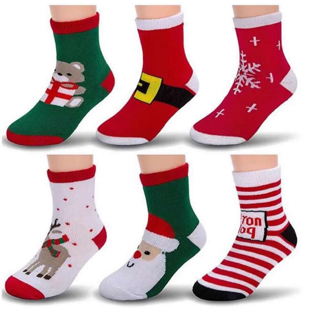 new 6x pairs 6-8 year old Christmas socks