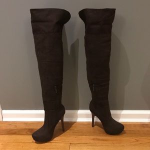 Shoes - NWT over the knee faux suede boots Shoes - NWT over the knee faux suede boots
