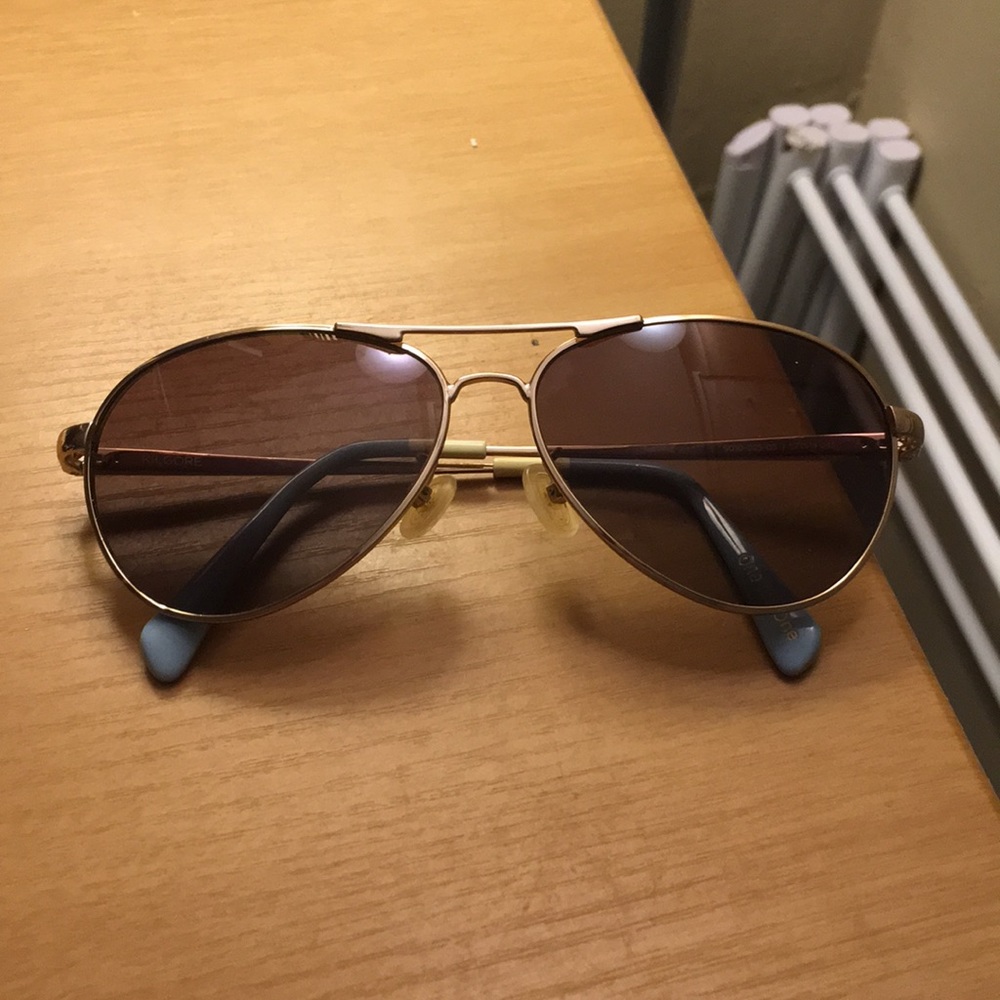 Toms gold framed sunglasses