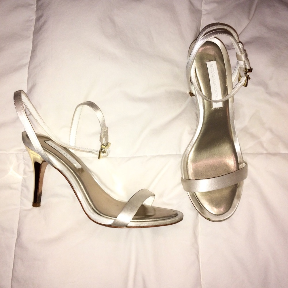 BCBG MAXAZRIA White Strappy Sandal