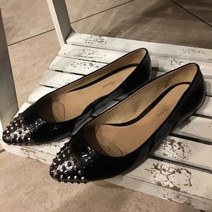 Antonio Melani studded patent leather flats