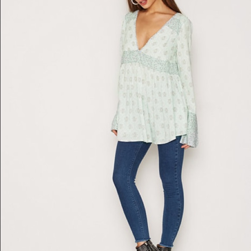 NWT Free People Rolling Hills Printed Tunic Top - Picture 4 of 8