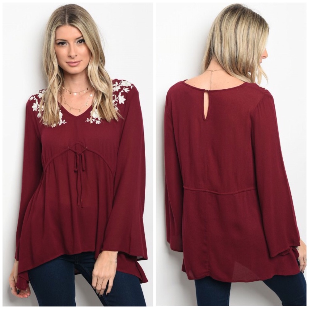 Burgundy Blouse