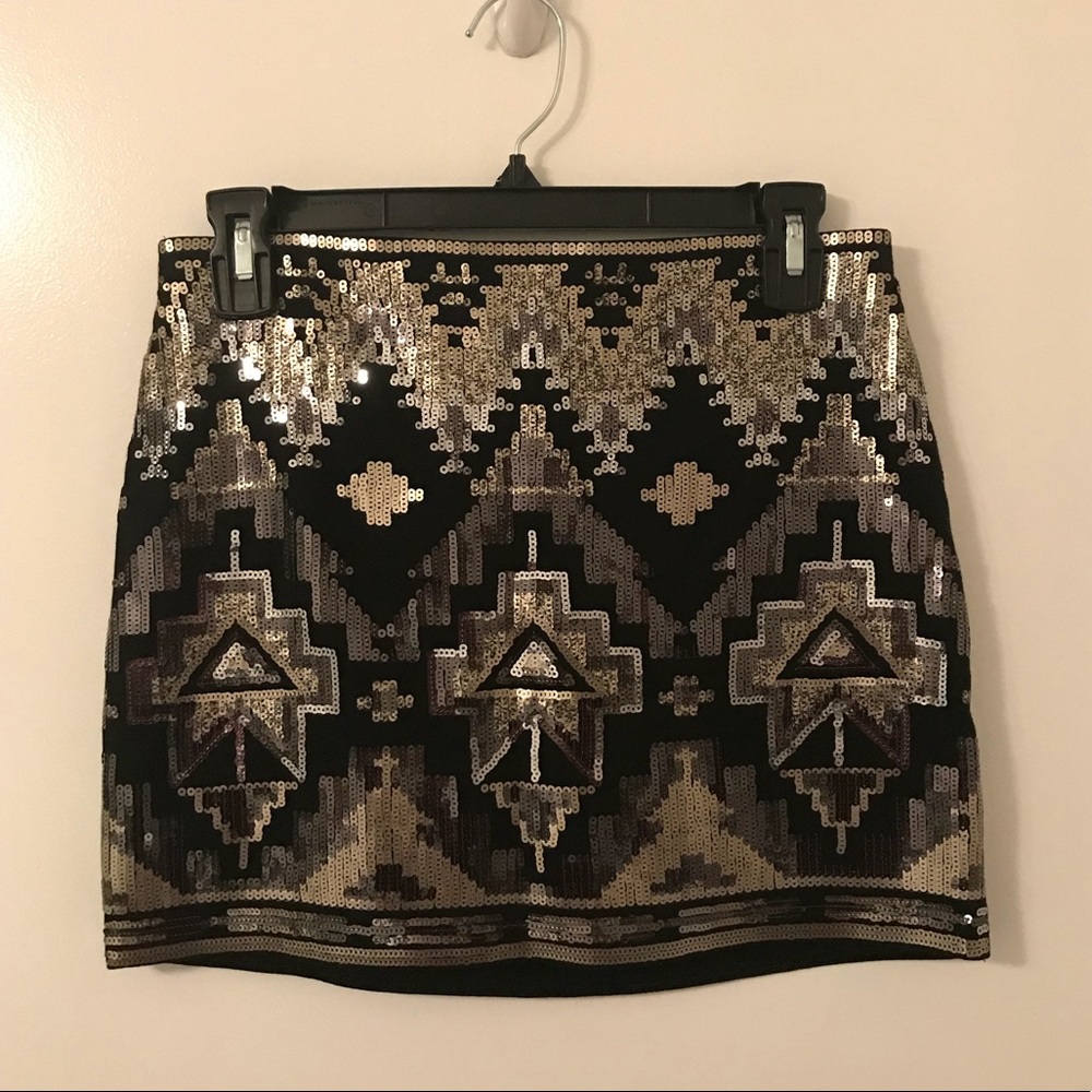 Express sequins mini skirt holiday skirt
