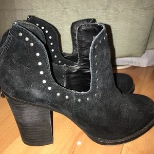 Chinese laundry booties with rustic detailing