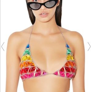Rainbow Jeweled Bra