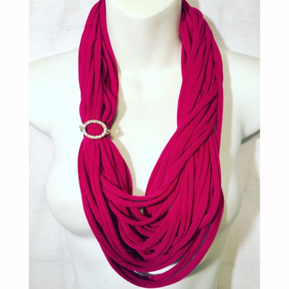 Shredded Blingy Handmade Infinity Scarf