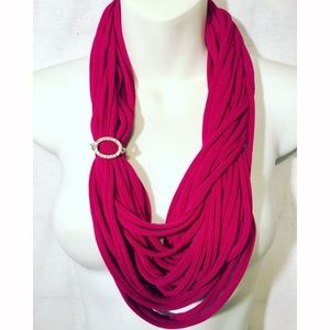 Shredded Blingy Handmade Infinity Scarf