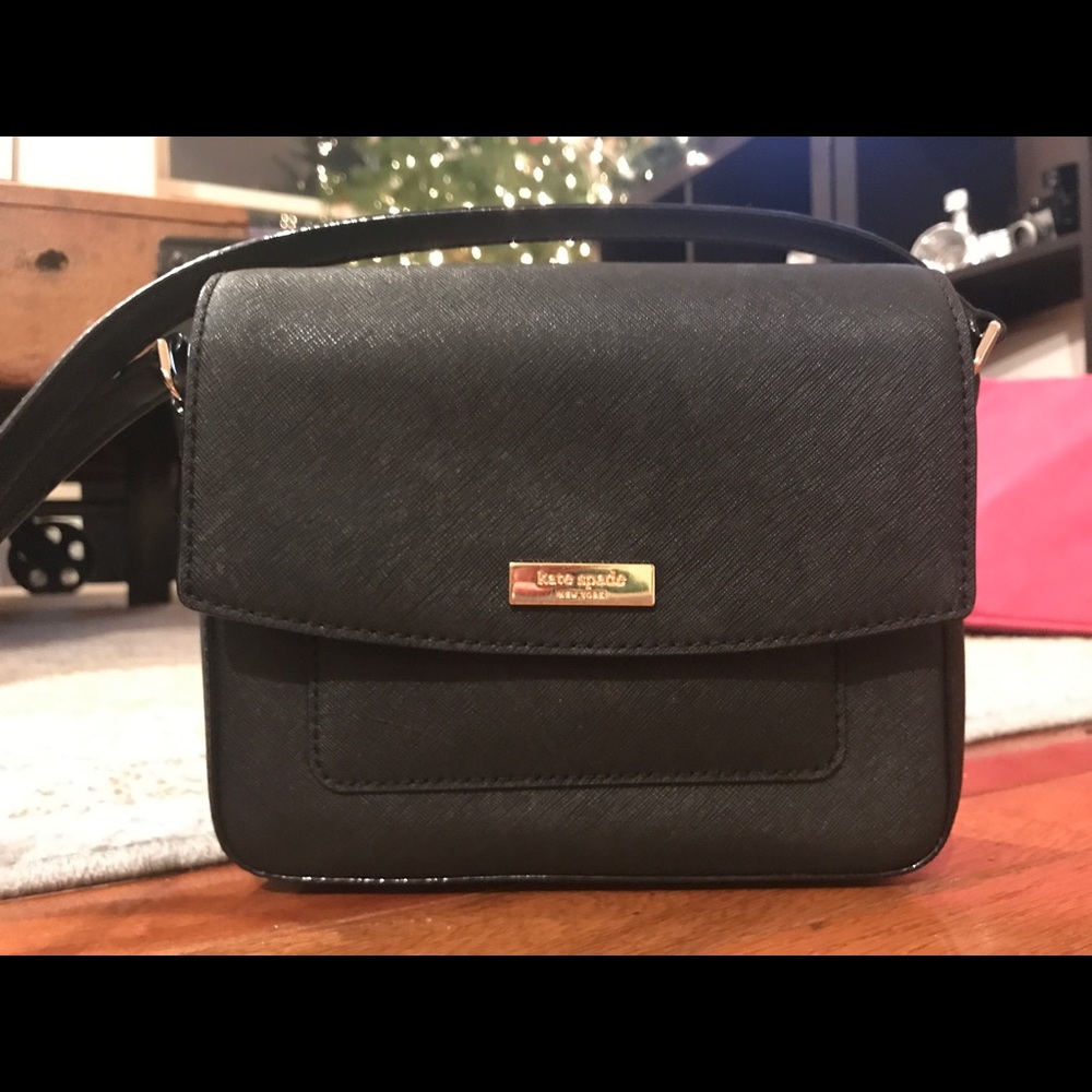 Kate Spade Black Structured Cross-body purse