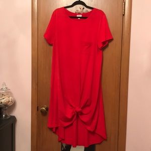 🎄LuLaRoe Red Carly dress