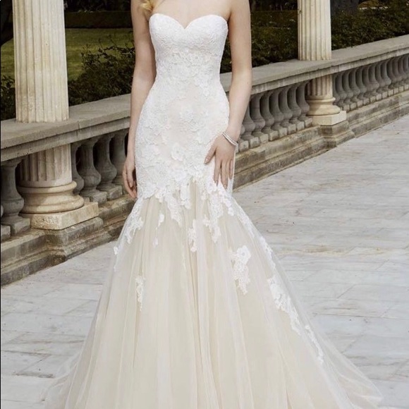 Enzoani Blue Mermaid Gown - Picture 1 of 7
