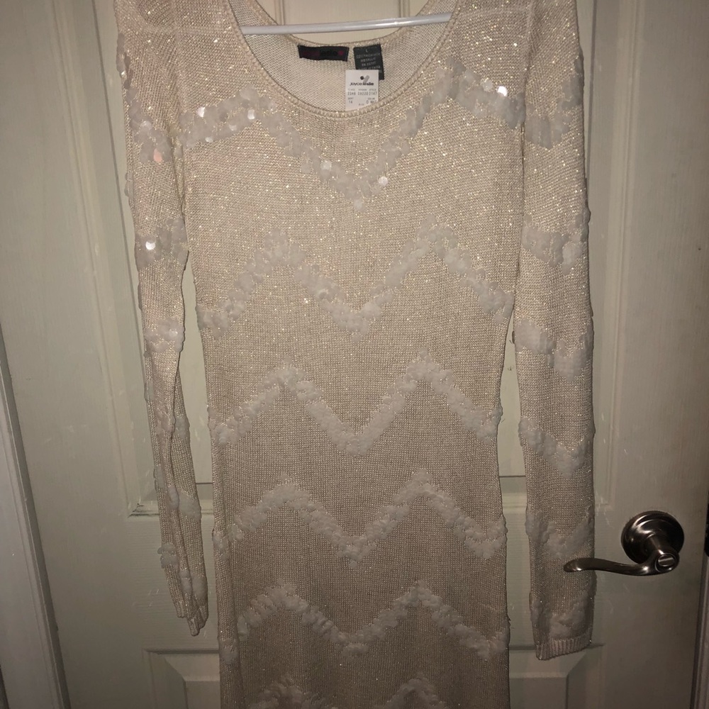 Nude sequin dress