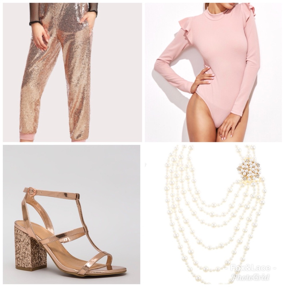 Sequin jogger pants