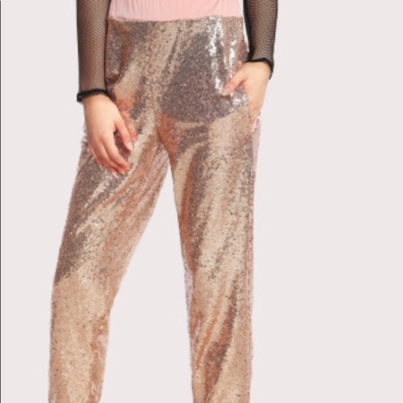 Sequin jogger pants - Picture 2 of 7