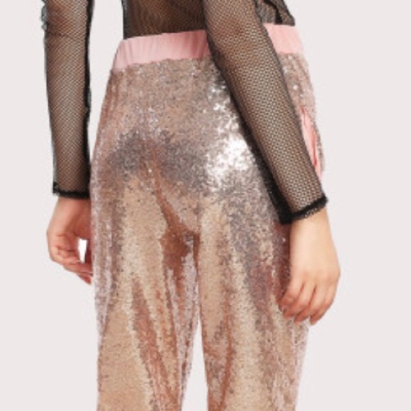 Sequin jogger pants - Picture 4 of 7