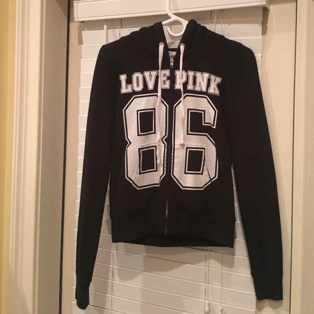 Victoria Secret Black Zip Up Hoodie