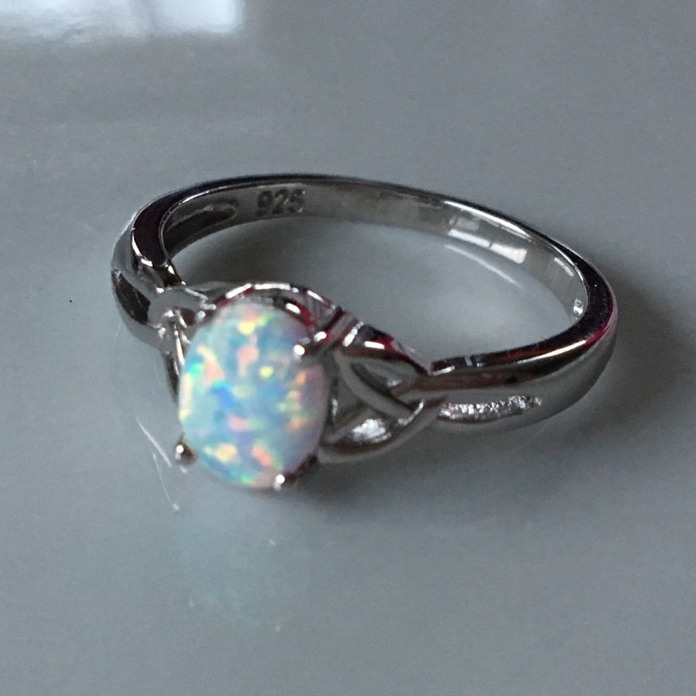 SALE!! White opal ring