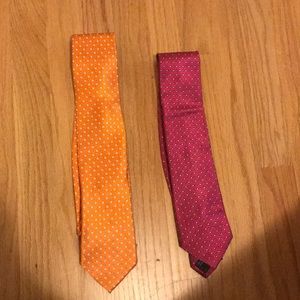 2 100% Silk Colorful Business Ties