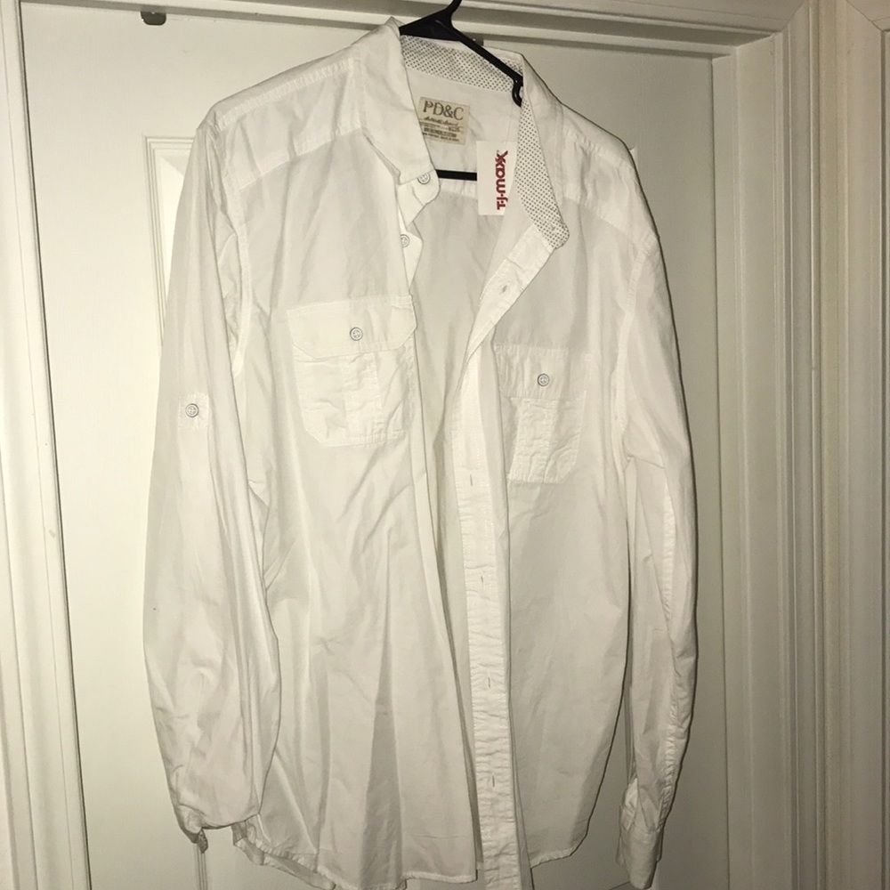 White Button Up Dress Shirt