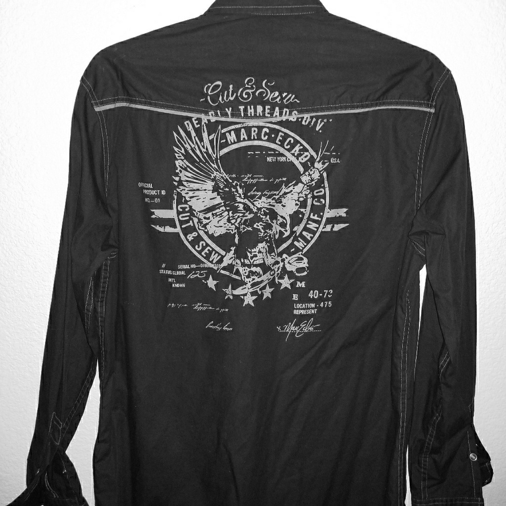 Mark Eckó Cut & Sew long sleeve shirt(Button down)