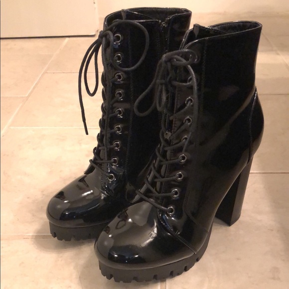 Platform Lace Up Booties - Picture 2 of 3
